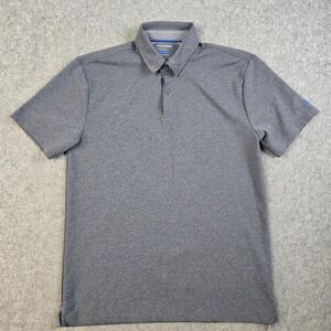 Twillory Polo Shirt Mens M Gray Solid Performance Athleisure Golf Casual